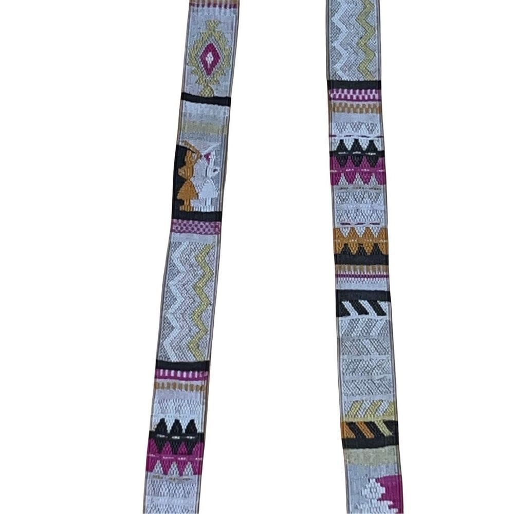 Antique Ceremonial Silk Blend Traditional Head Dress Tie Wrap Ribbons Belt